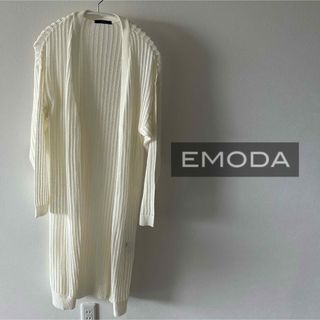 エモダ(EMODA)のエモダ　ロングカーディガン　白(カーディガン)