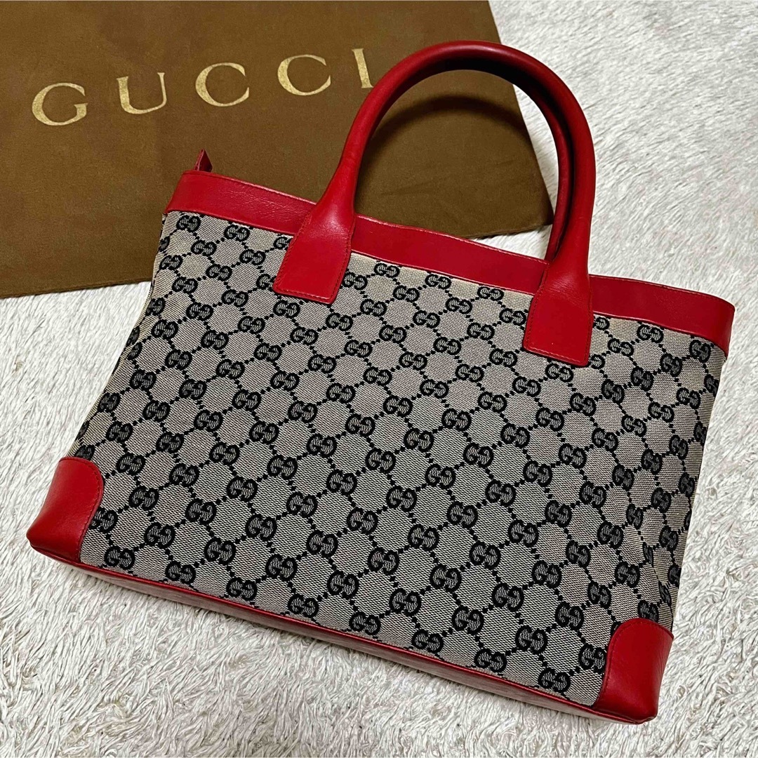 Gucci - ✨美品✨グッチ トートバッグ 肩掛け GGキャンバス×レザー A4