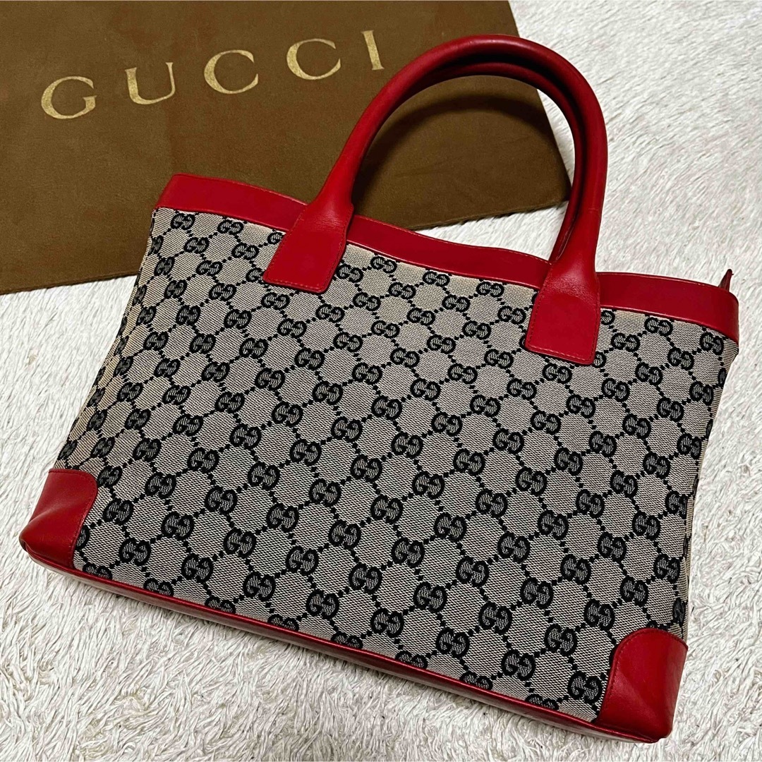 Gucci - ✨美品✨グッチ トートバッグ 肩掛け GGキャンバス×レザー A4