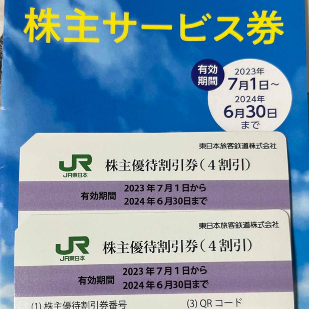 jr東日本株主優待割引券2枚とサービス券