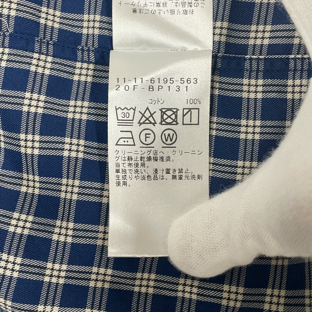 BEAMS(ビームス)のBEAMS ビームス チェック ボタンダウン シャツ 長袖 日本製 青 サイズS 正規品 / B4260 メンズのトップス(シャツ)の商品写真