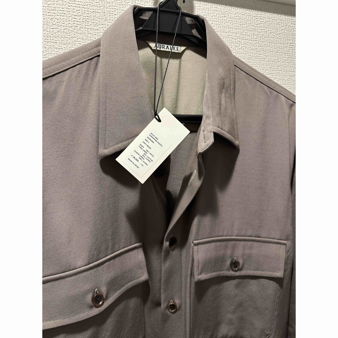 AURALEE WOOL MAX GABARDINE SHIRTS 9