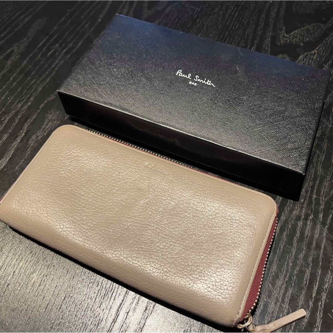 Paul smith グレー　長財布