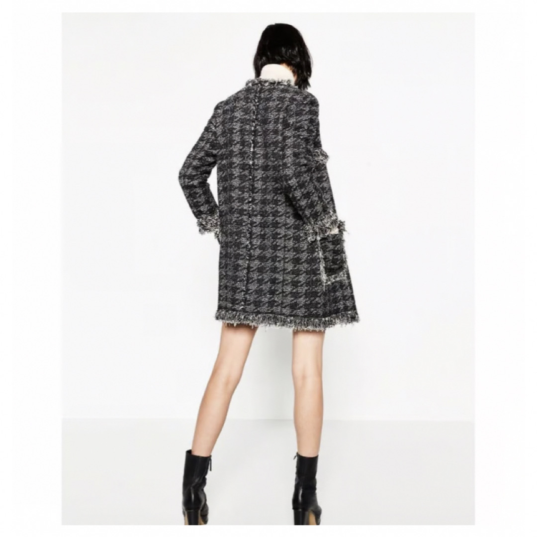 美品 ZARA フリンジ ツイード ジャケット コート - 通販 - pinehotel.info