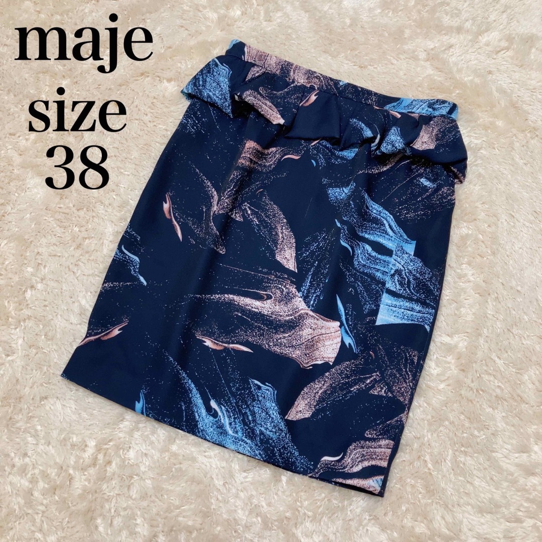 maje - 【新品未使用】 マージュ maje 総柄タイトスカート 38