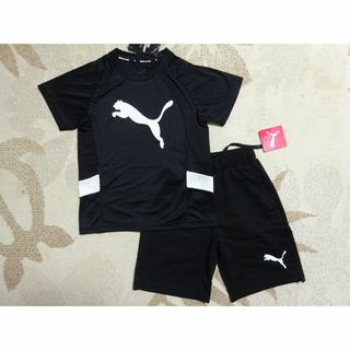 プーマ(PUMA)の新品★PUMAプーマ★130★快適!半袖Ｔシャツ ハーフパンツ ブラック黒★上下(その他)