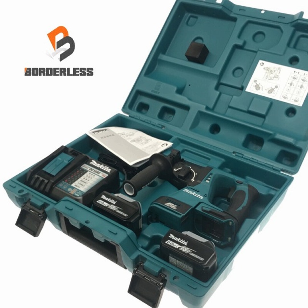 ☆極美品☆makita マキタ 18V 24mm 充電式ハンマドリル HR244DRGX バッテリー2個(6.0Ah) 充電器 ケース付 コードレス ハンマードリル 77764