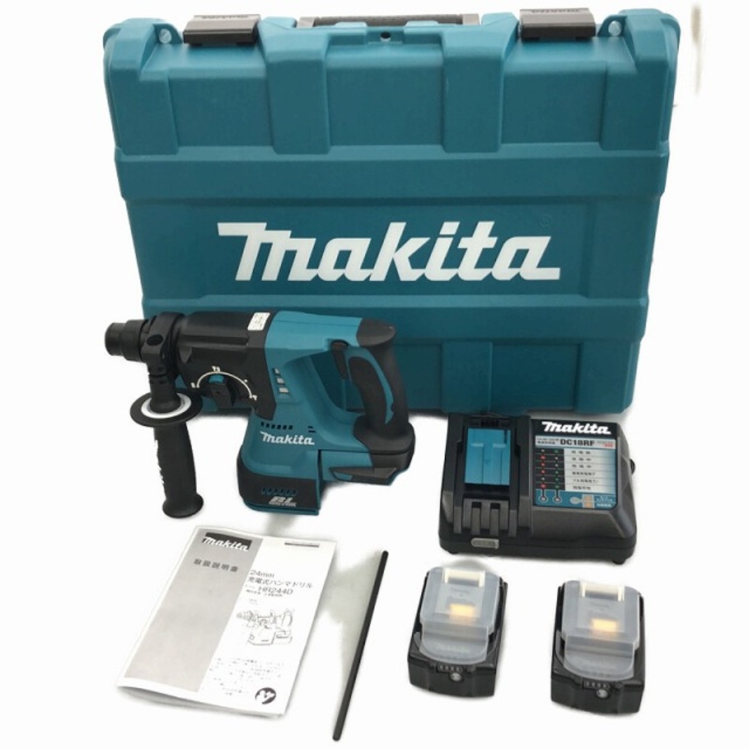 Makita ☆極美品☆makita マキタ 18V 24mm 充電式ハンマドリル HR244DRGX バッテリー2個(6.0Ah) 充電器 ケース付 コードレス ハンマードリル 77764の通販 by 工具販売専門店Borderless(ラクマ店)|マキタならラクマ