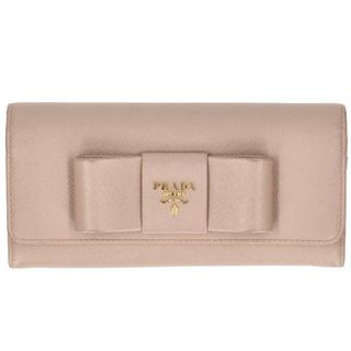 プラダ(PRADA)のプラダ  1MH132 CAMMEOベージュリボンロング財布 レディース(財布)