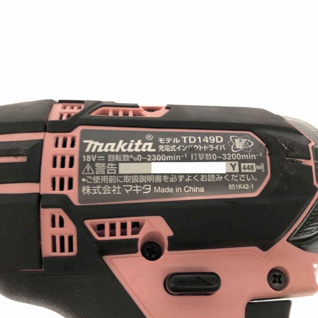 Makita(マキタ)の☆比較的綺麗☆makita マキタ 18V 充電式インパクトドライバー TD149D 本体のみ ピンク色 コードレス 77866 自動車/バイクのバイク(工具)の商品写真