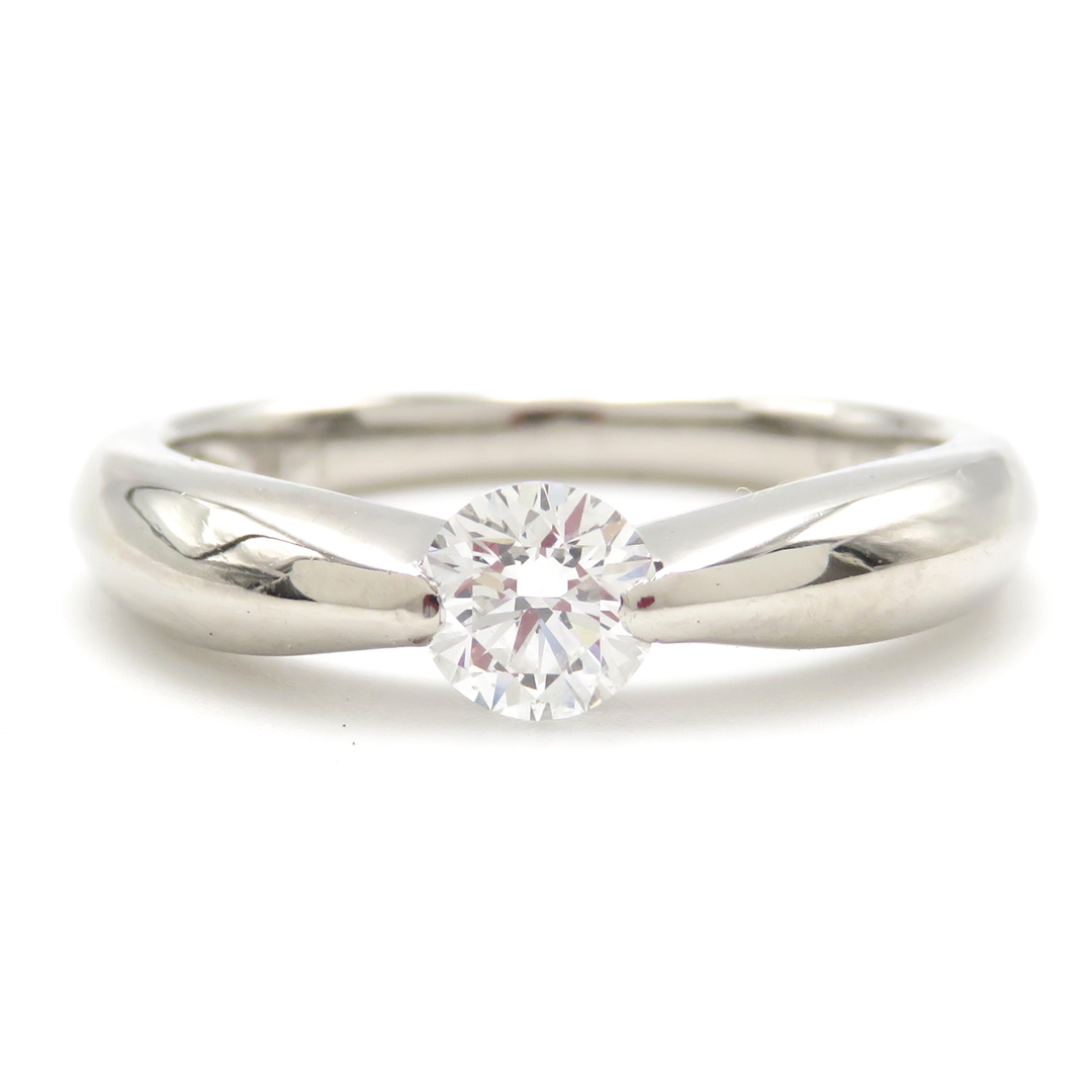 0.3ct♪Pt1000/純プラチナ☆ダイヤモンド 一粒ダイヤリング 指輪 7号-