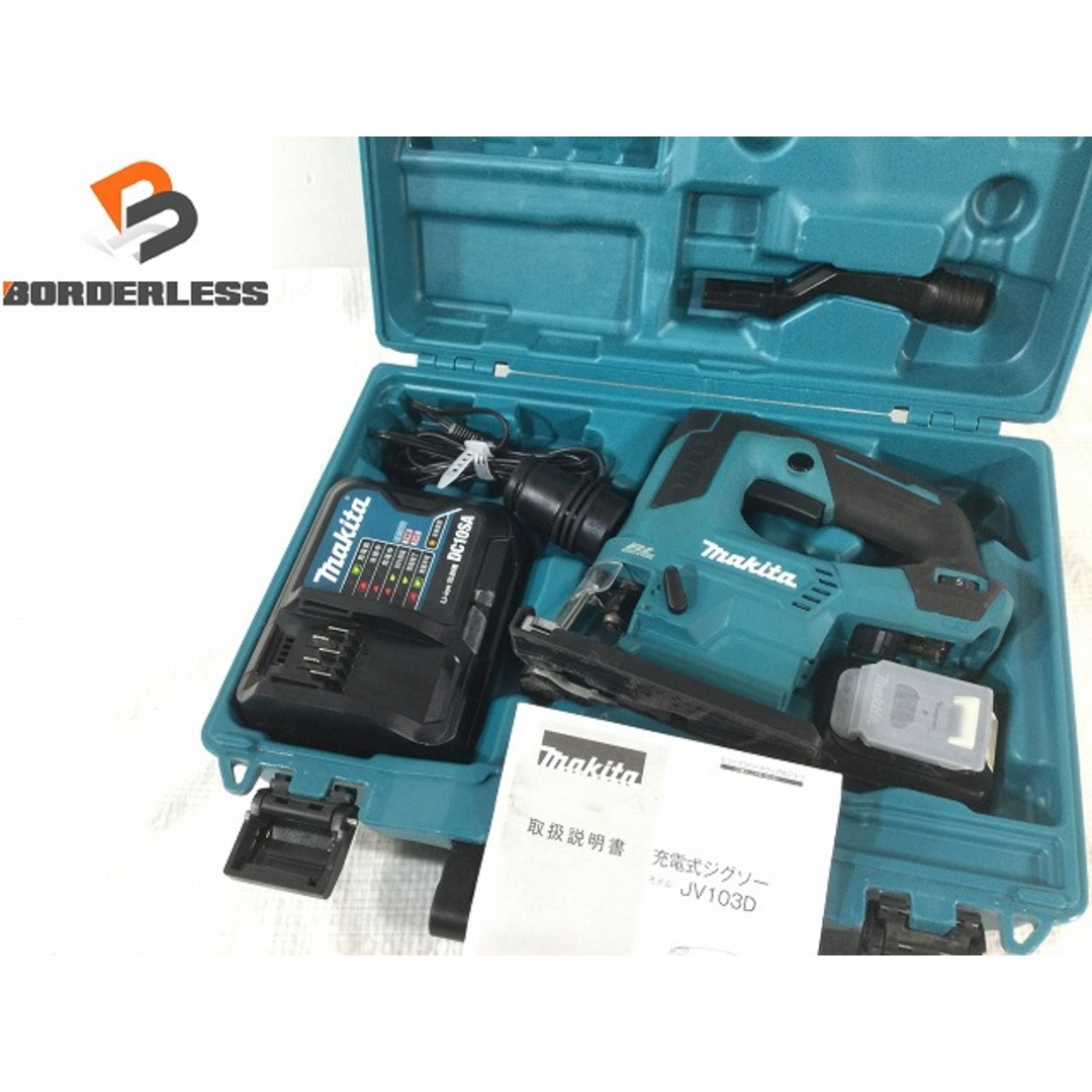 Makita ☆中古品☆makita マキタ 10.8V 充電式ジグソー JV103DSH 1.5Ahバッテリー1個(BL1015) 充電器(DC10SA)  ケース付 コードレス 78203の通販 by 工具販売専門店Borderless(ラクマ店)｜マキタならラクマ