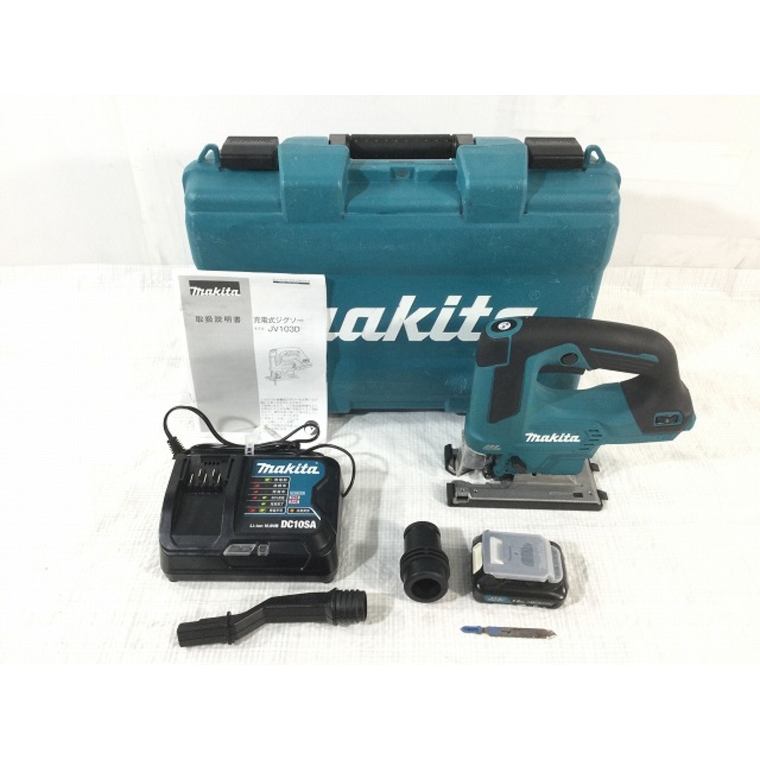 Makita ☆中古品☆makita マキタ 10.8V 充電式ジグソー JV103DSH 1.5Ahバッテリー1個(BL1015) 充電器(DC10SA)  ケース付 コードレス 78203の通販 by 工具販売専門店Borderless(ラクマ店)｜マキタならラクマ