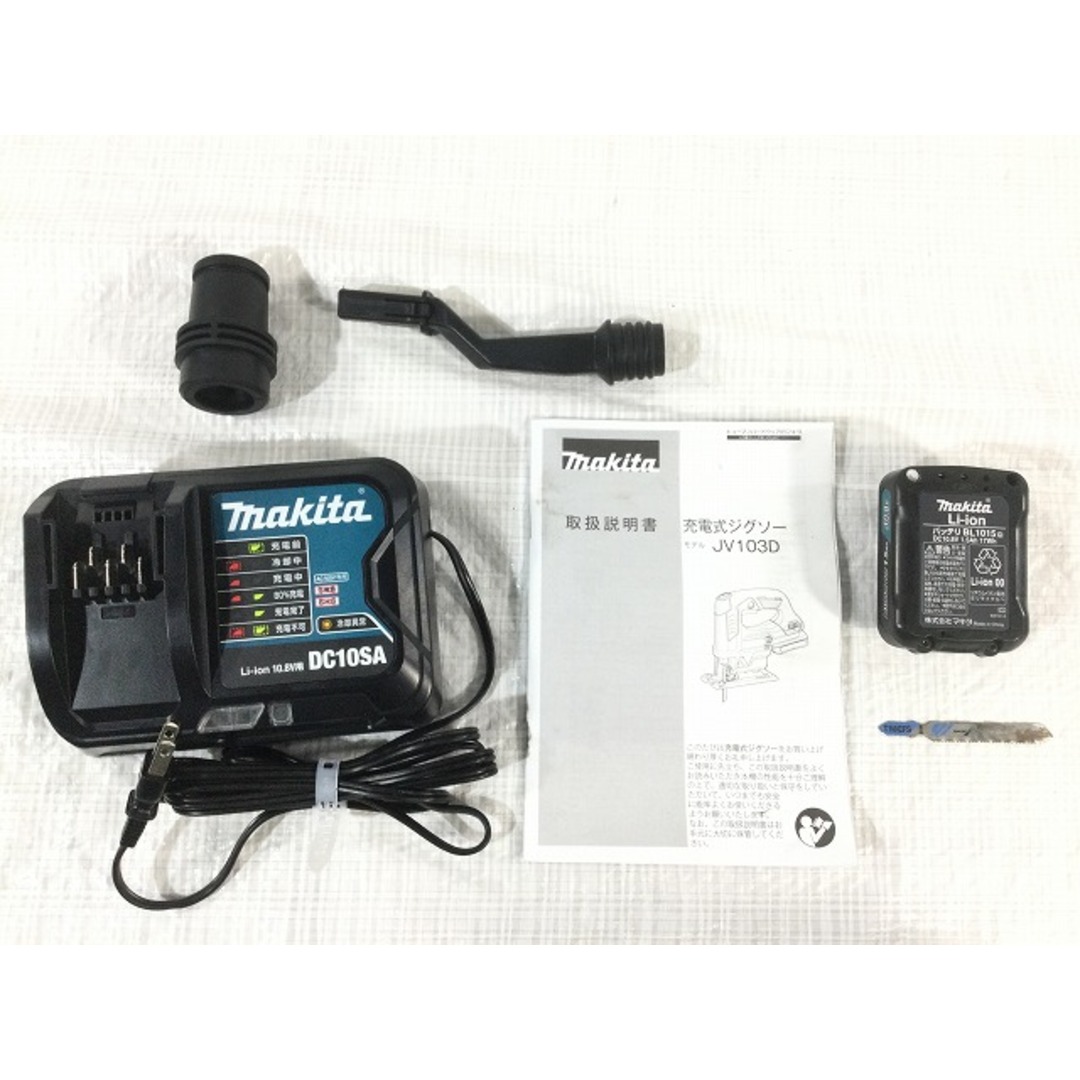 ☆品☆makita マキタ 10.8V 充電式ジグソー JV103DSH 1.5Ahバッテリー1個(BL1015) 充電器(DC10SA) ケース付 コードレス 78203