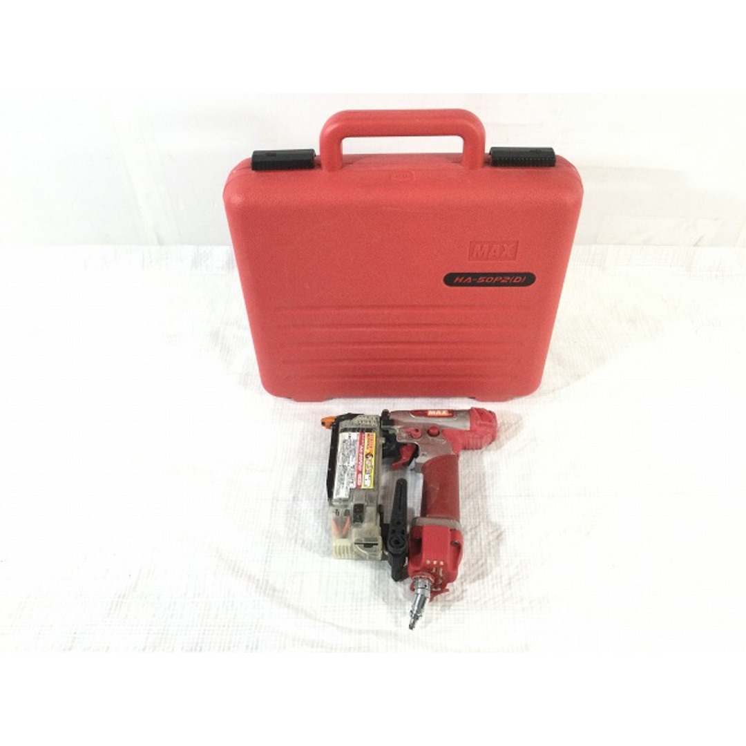 ☆中古品☆MAX マックス 高圧 50mm ピンネイラ HA-50P2(D) ケース付 ピンタッカー ピン釘打ち機 ピン釘打機 エア工具 78323