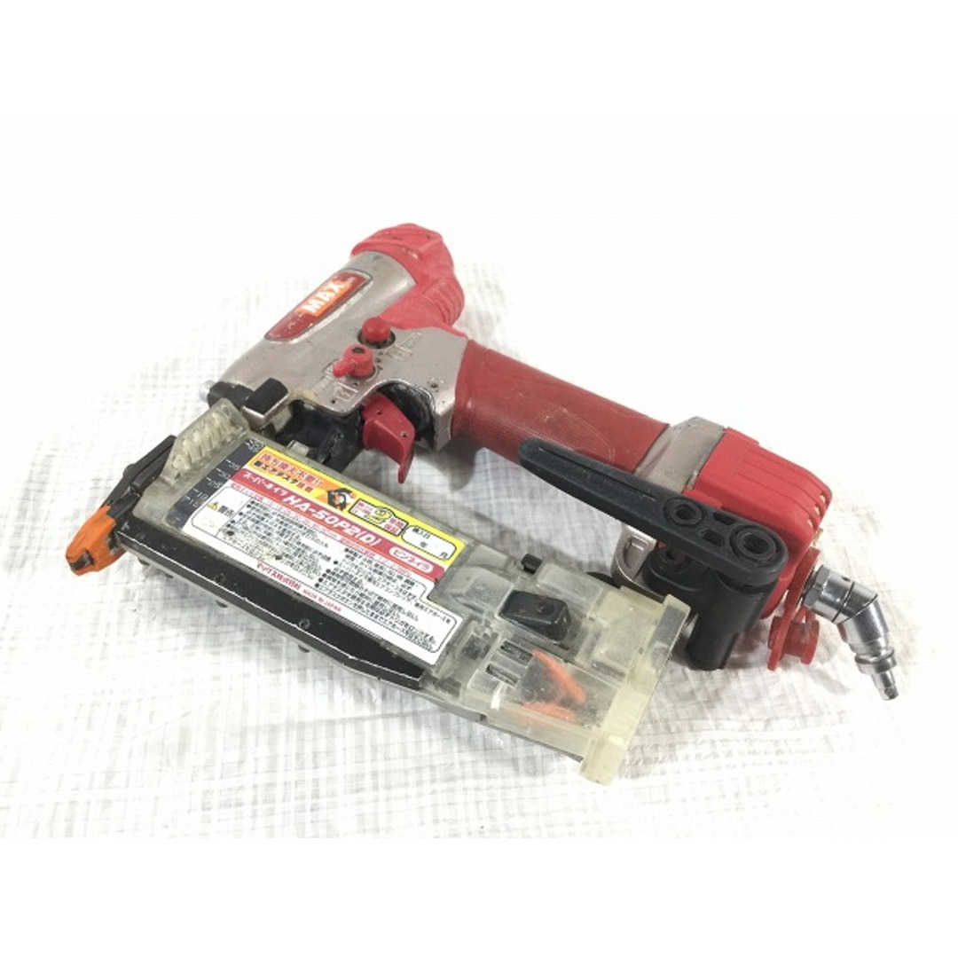 ☆中古品☆MAX マックス 高圧 50mm ピンネイラ HA-50P2(D) ケース付 ピンタッカー ピン釘打ち機 ピン釘打機 エア工具 78323