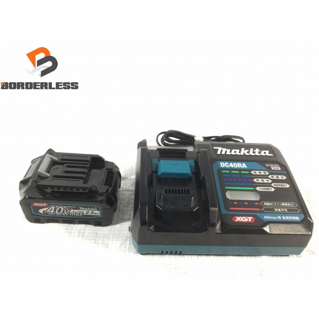 ☆美品 おまけの替刃数点付☆makita マキタ 40Vmax充電式ディスクグラインダ バッテリー1個(BL4025 40V 2.5Ah)付 60332