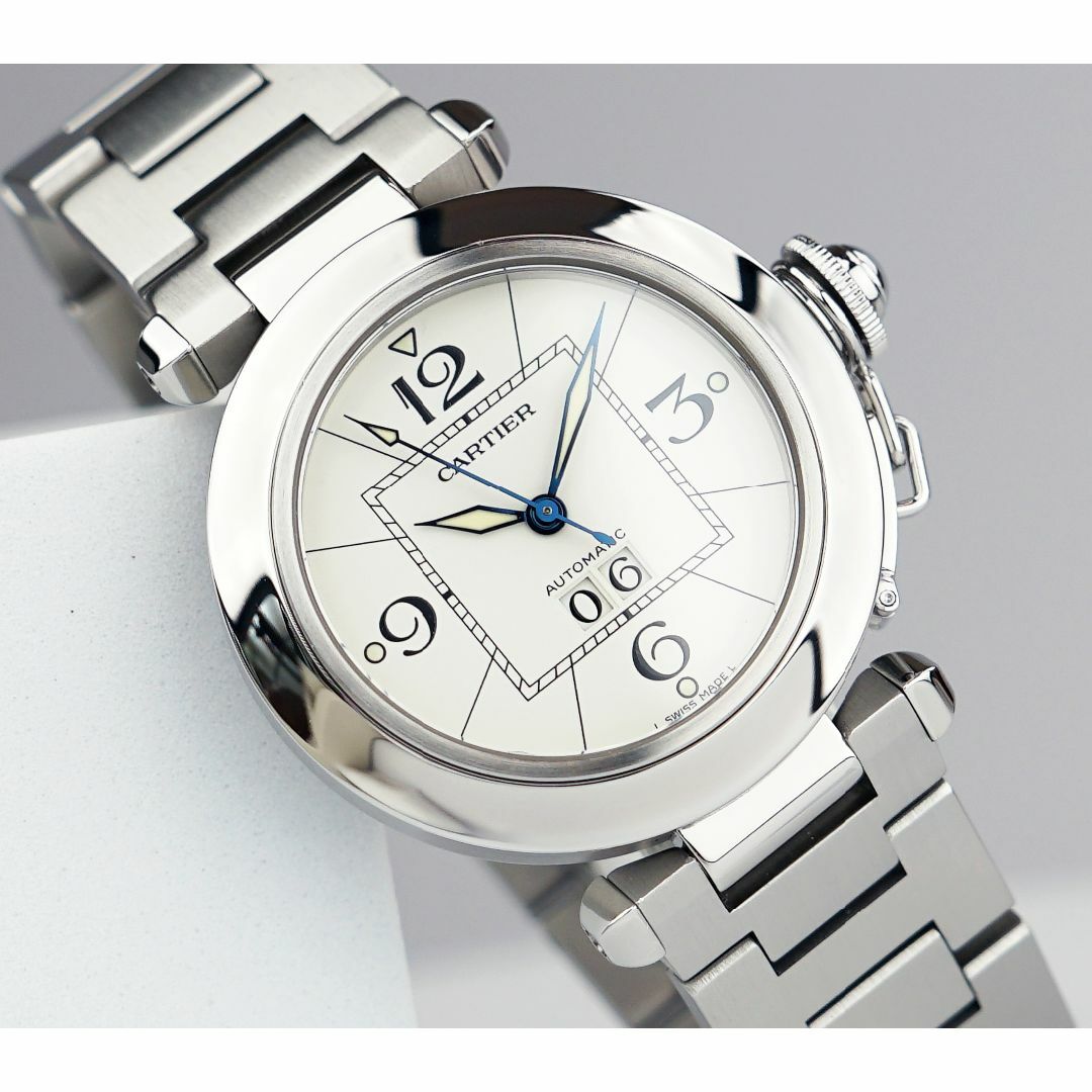 Cartier - 美品 カルティエ パシャC ビッグデイト シルバー オートマティック LM
