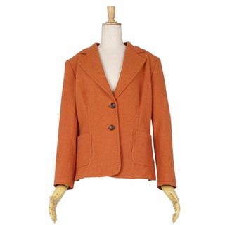 マックスマーラ(Max Mara)の美品 マックスマーラ Max Mara ジャケット テーラードジャケット シングル カシミヤ100％ アウター レディース JI44 USA10 FB42(L相当) オレンジ(テーラードジャケット)