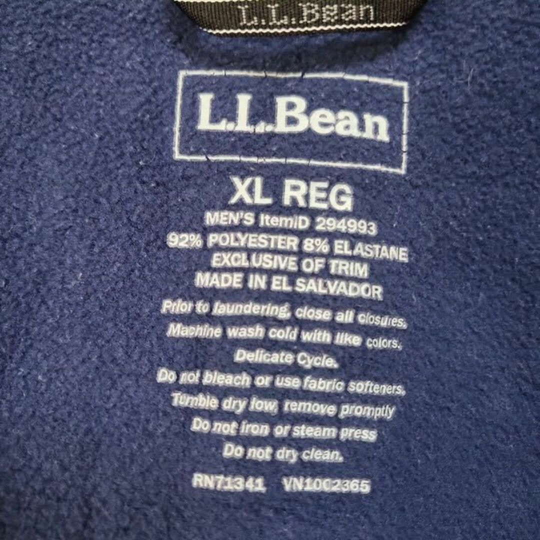 L L.Beanメンズ　XL　ブルー ジップアップジャケット エルエルビーン