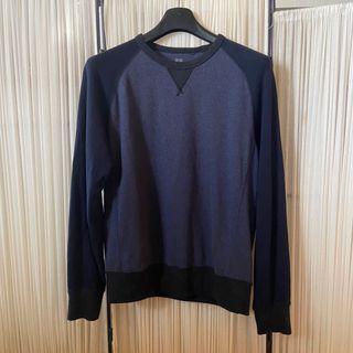 ユニクロ(UNIQLO)のHana Runa様専用☆美品☆ユニクロ　スウェット　紺　L(スウェット)