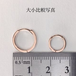 K18 小さなフープピアス ピンクゴールド 18金 9.5㎜タイプの通販 by