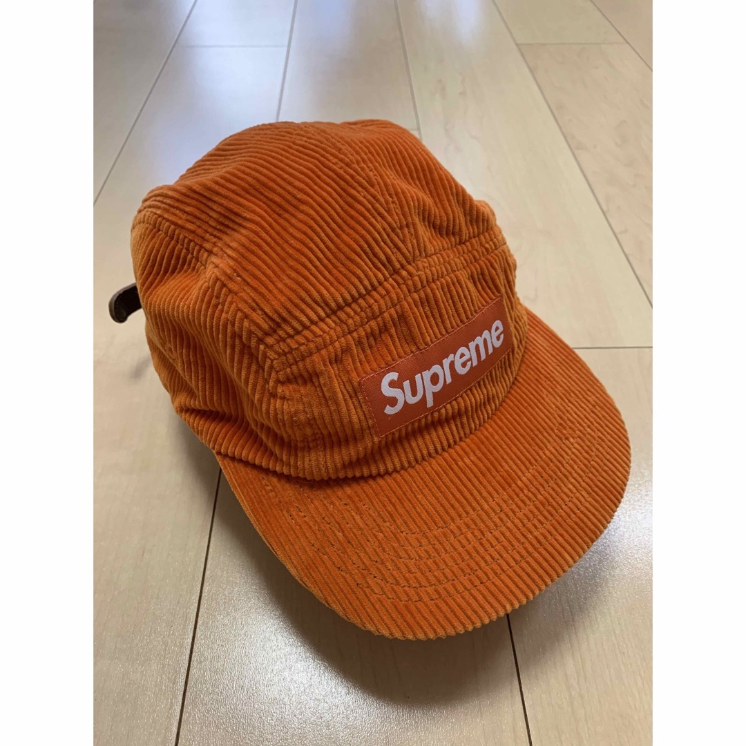 supreme コーディロイ　キャップ　orangeキャップ