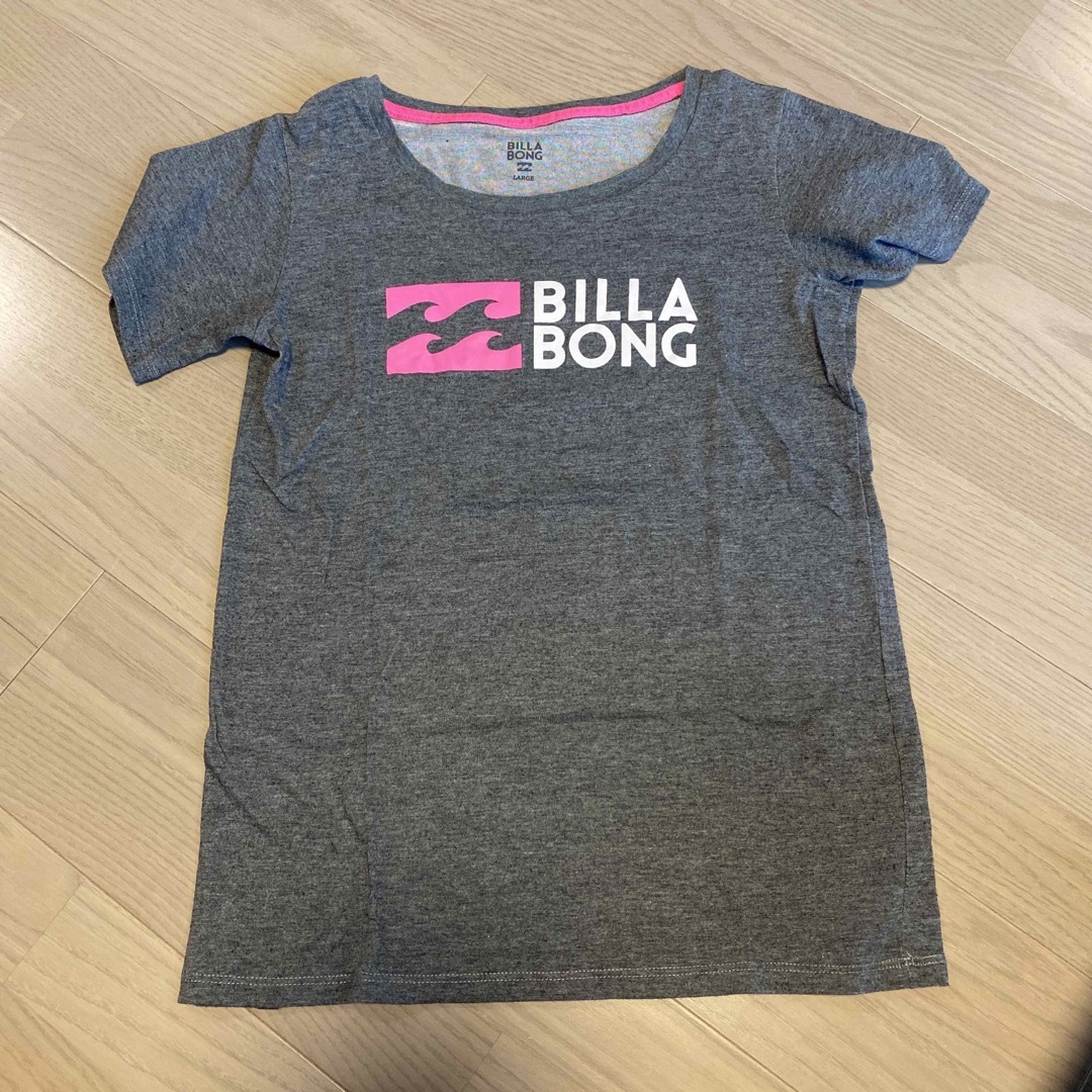 billabong(ビラボン)の【M様専用】ビラボン BILLA BONG レディースTシャツ Lサイズ グレー メンズのトップス(Tシャツ/カットソー(半袖/袖なし))の商品写真