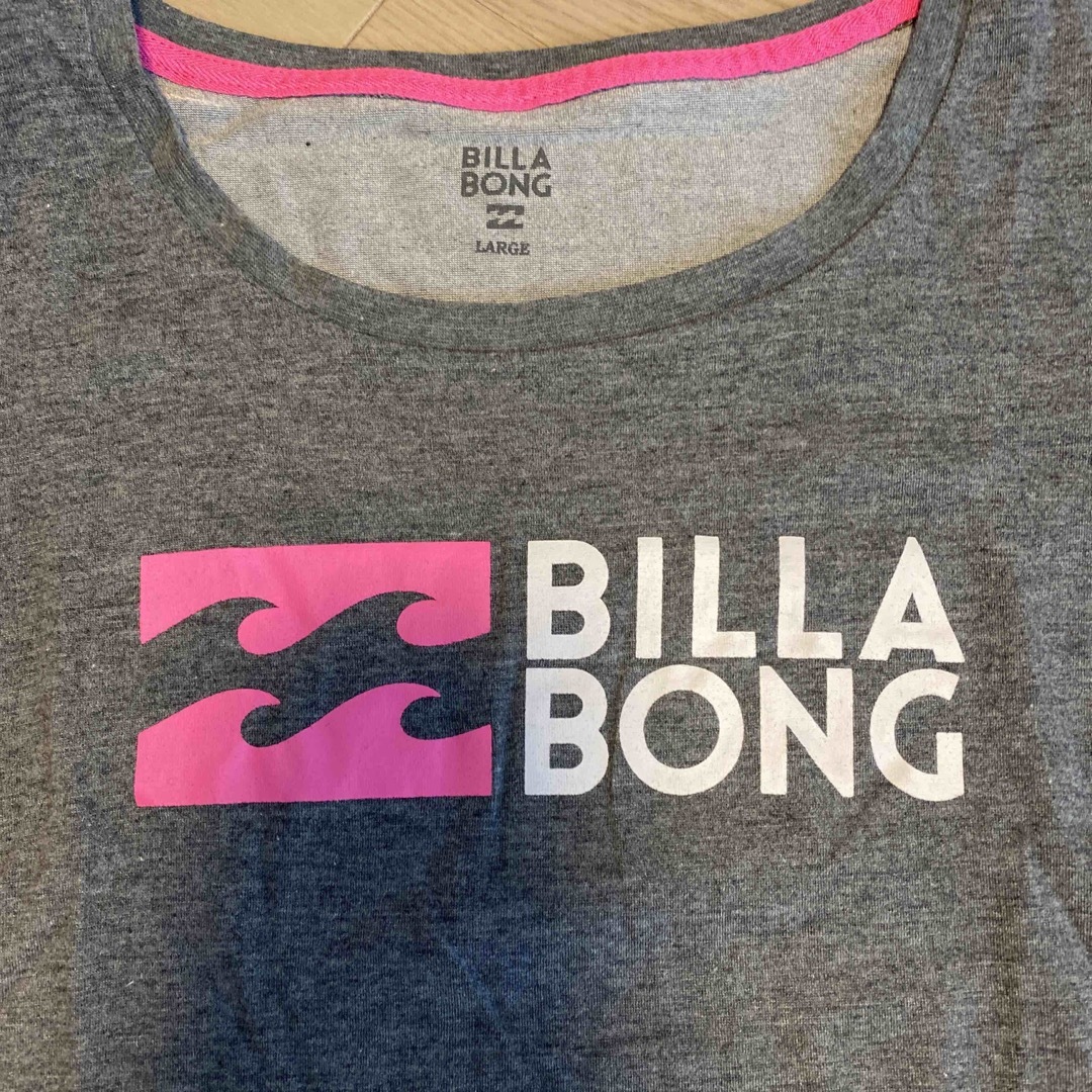 billabong(ビラボン)の【M様専用】ビラボン BILLA BONG レディースTシャツ Lサイズ グレー メンズのトップス(Tシャツ/カットソー(半袖/袖なし))の商品写真