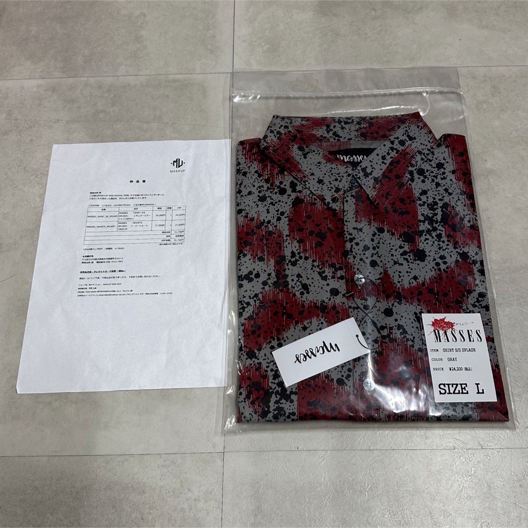 TENDERLOIN(テンダーロイン)のMASSES  SHIRT S/S SPLASH マシス シャツ スプラッシュ メンズのトップス(シャツ)の商品写真