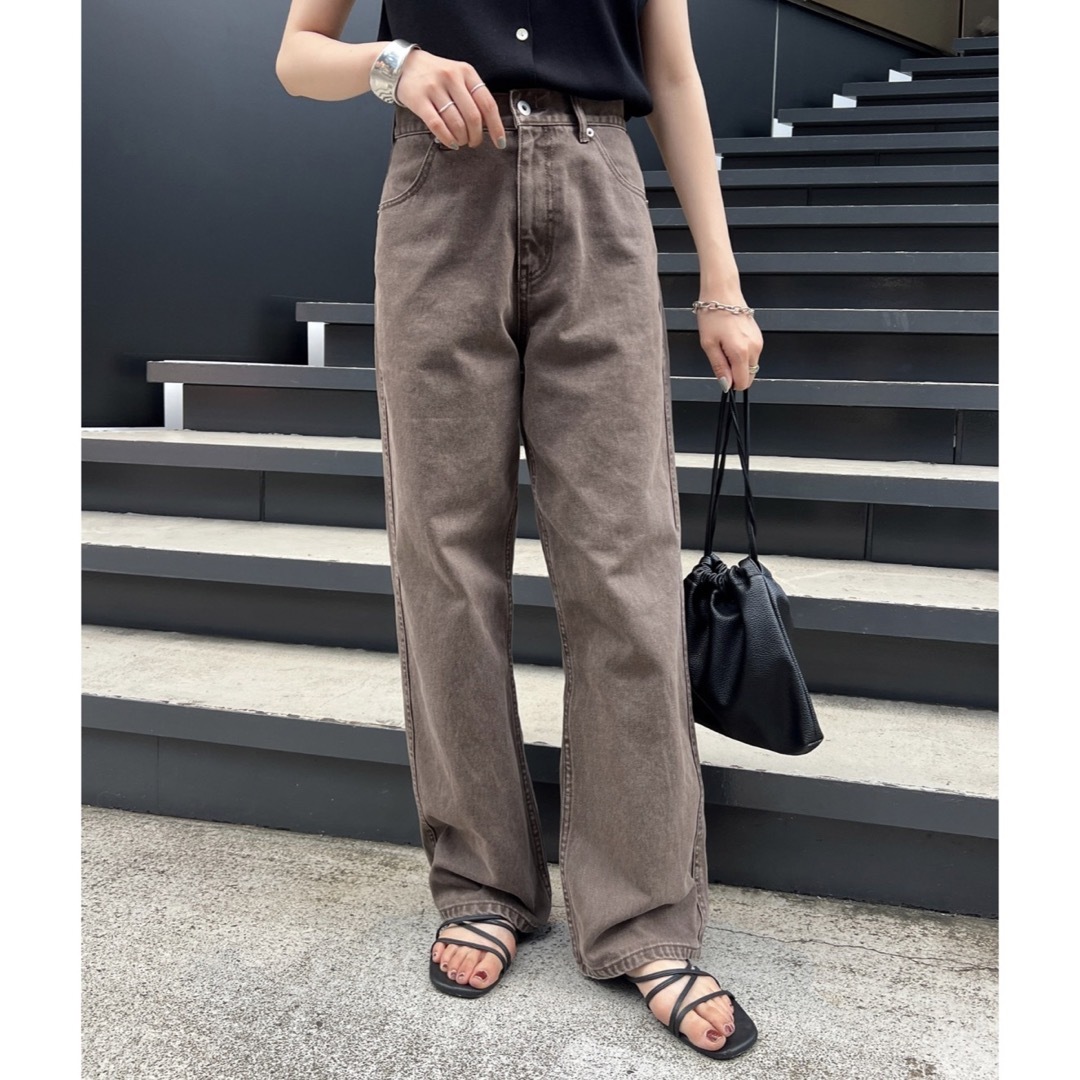 Discoat(ディスコート)の●DISCOAT●新品未使用低身長向けUSコットンデニムストレートパンツ レディースのパンツ(デニム/ジーンズ)の商品写真