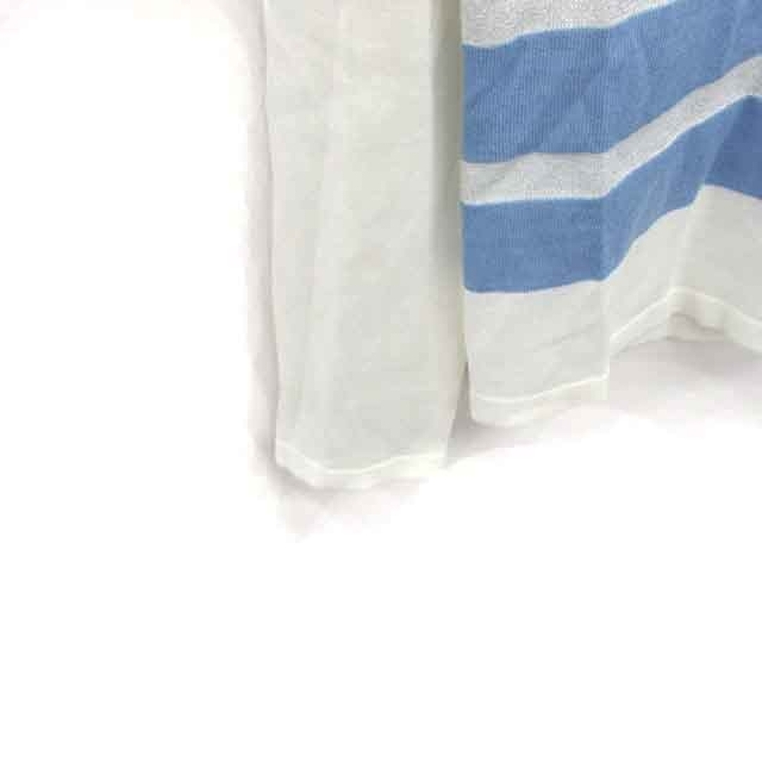 OFUON(オフオン)のオフオン タグ付き ニット セーター ボーダー 長袖 40 アイボリー ブルー レディースのトップス(ニット/セーター)の商品写真