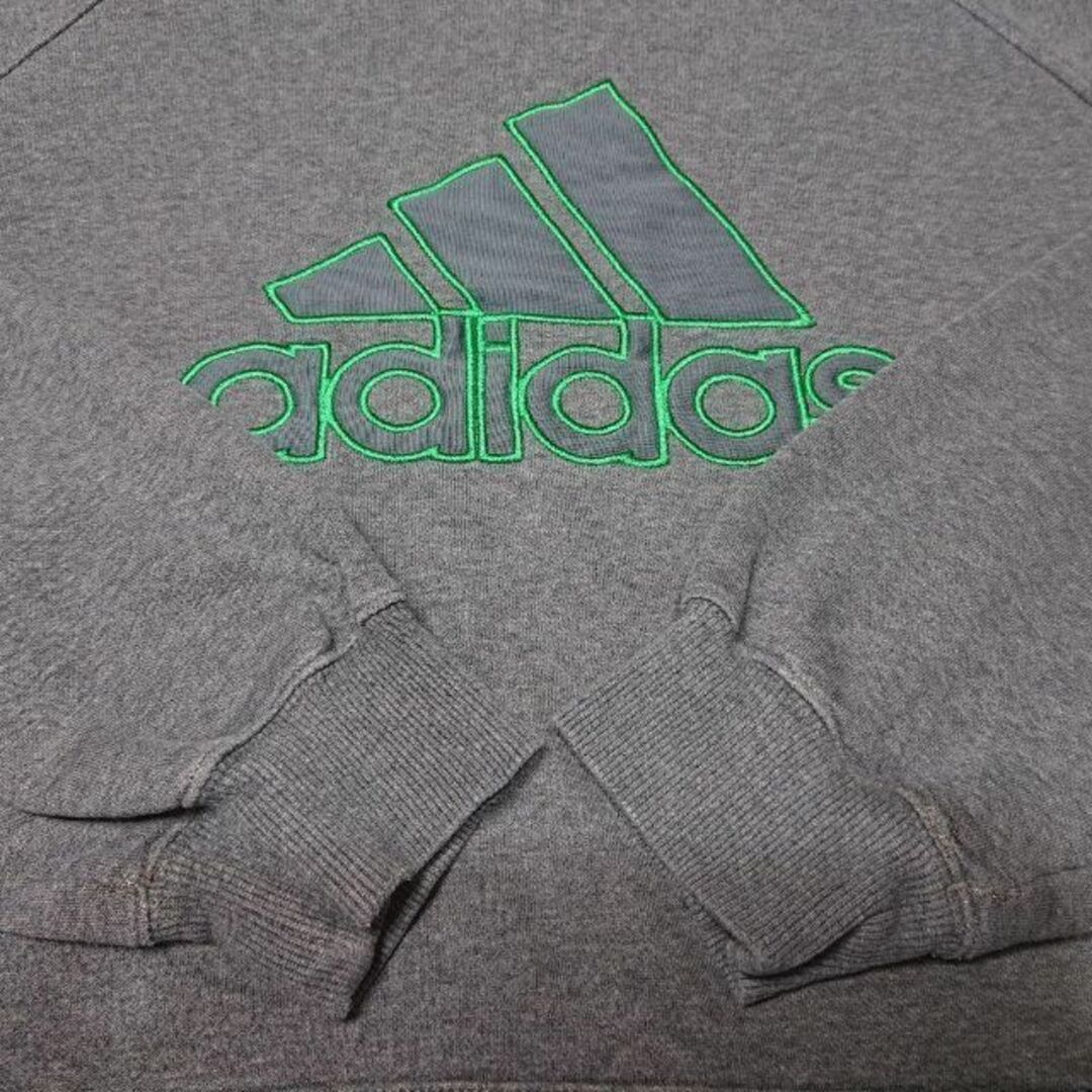 adidasスウェットパーカービッグロゴ刺繍パフォーマンスロゴアディダス