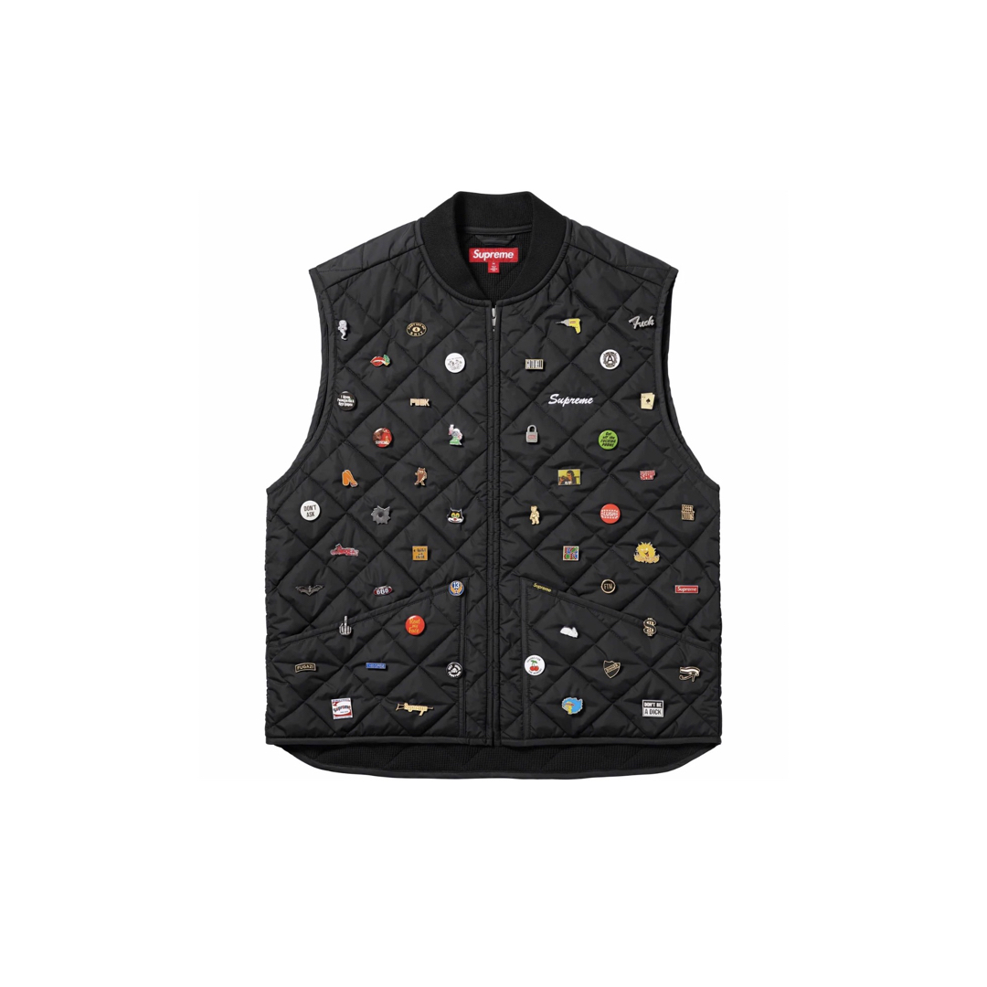 Supreme(シュプリーム)のSupreme Pins Quilted Work Vest “Black” メンズのトップス(ベスト)の商品写真