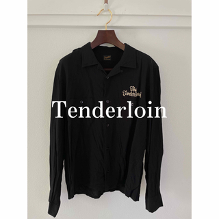 テンダーロイン(TENDERLOIN)のTenderloin テンダーロイン　レーヨンシャツ　長袖シャツ　ロゴ刺繍(シャツ)