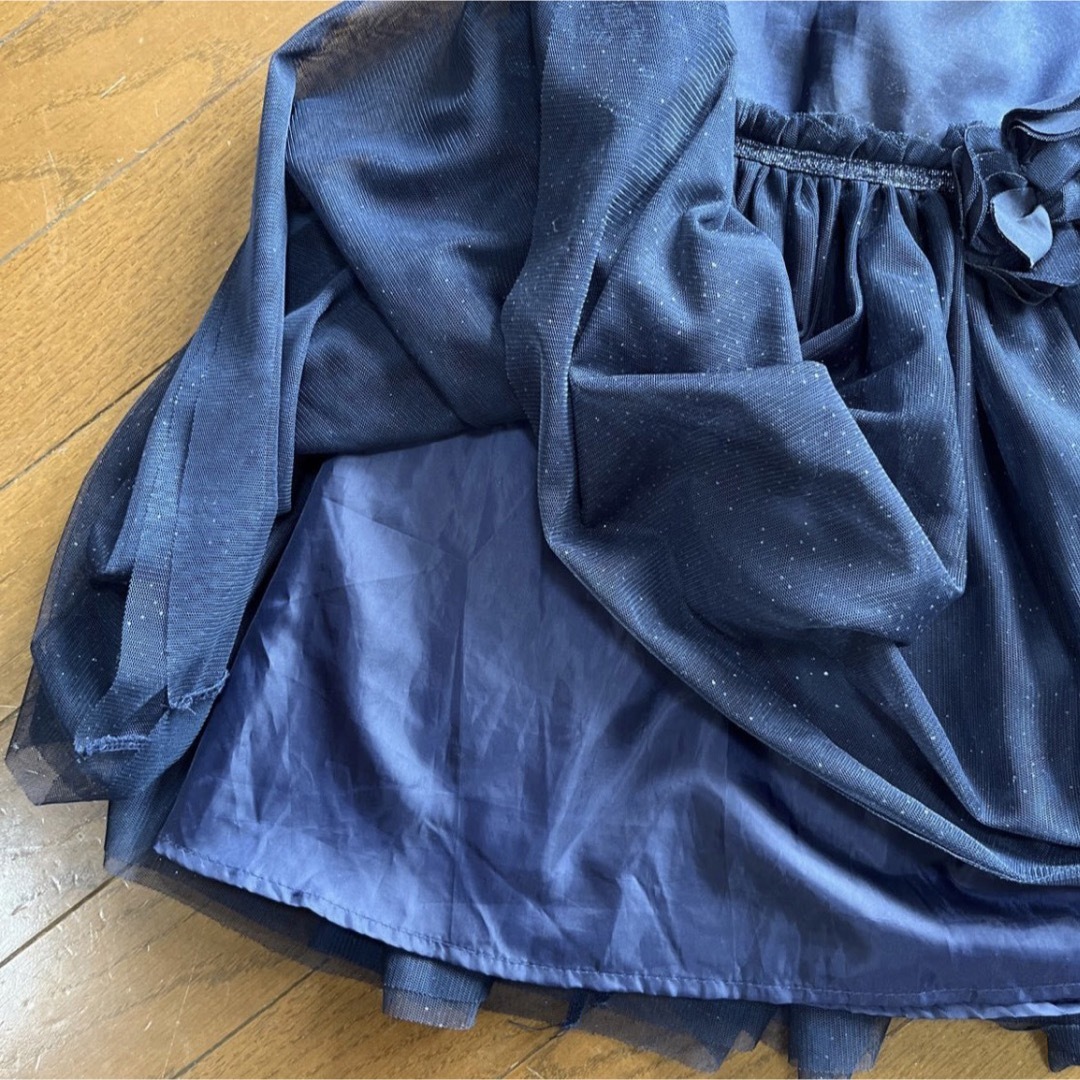 H&M(エイチアンドエム)のH&M ドレス　104size ネイビー キッズ/ベビー/マタニティのキッズ服女の子用(90cm~)(ドレス/フォーマル)の商品写真