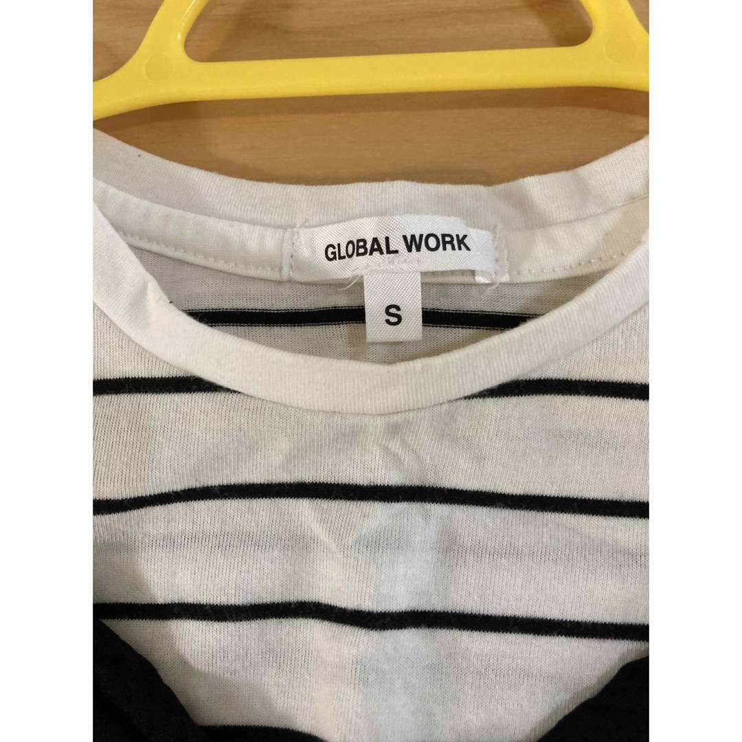 GLOBAL WORK(グローバルワーク)のグローバルワーク　トップス　ボーダーキャミTシャツS(90-100cm) キッズ/ベビー/マタニティのキッズ服女の子用(90cm~)(Tシャツ/カットソー)の商品写真