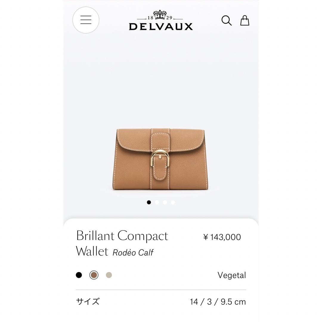 DELVAUX(デルヴォー)のデルヴォー　delvaux Brillant Compact wallet レディースのファッション小物(財布)の商品写真