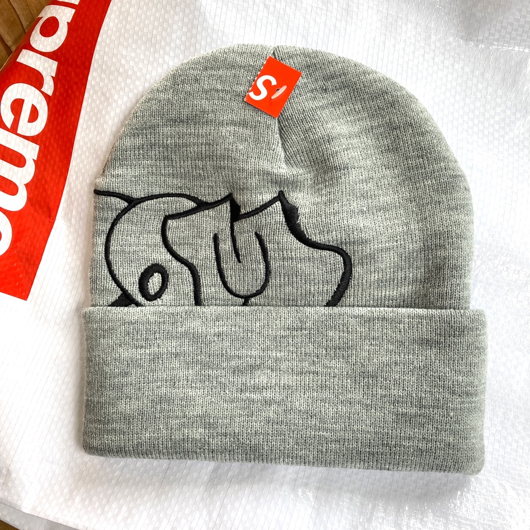 Supreme MF Doom Beanie Heather gray 新品