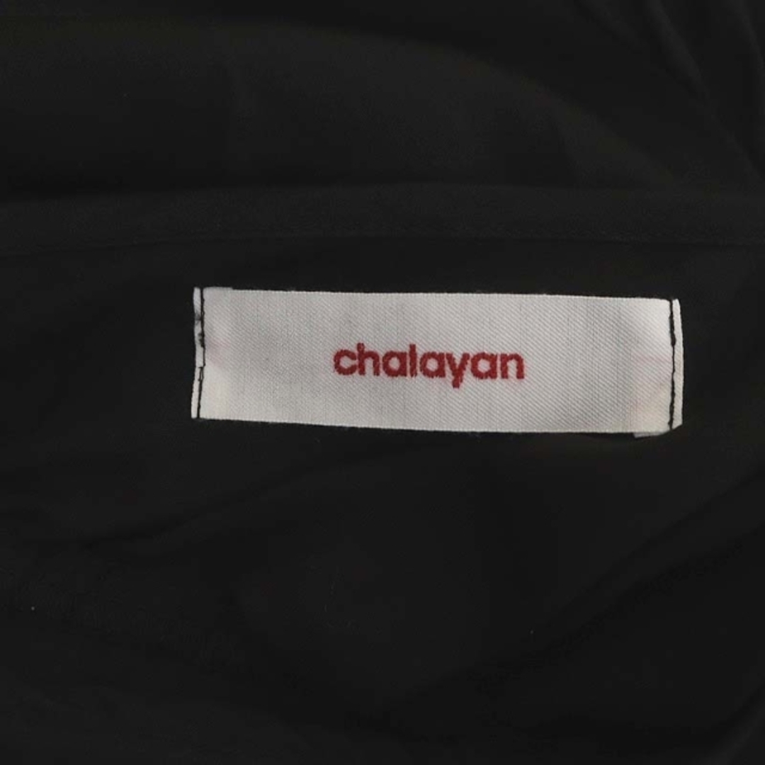 CHALAYAN(チャラヤン)のチャラヤン ギャザータックアシンメトリーワンピース ミモレ丈 ロング M レディースのワンピース(ロングワンピース/マキシワンピース)の商品写真