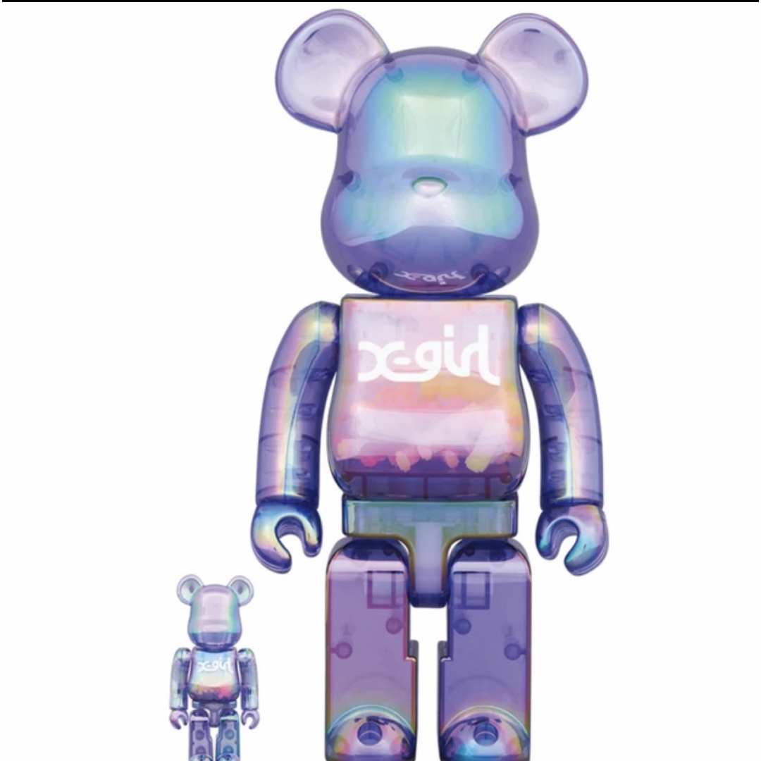 フィギュアBE@RBRICK X-girl CLEAR PURPLE 未開封