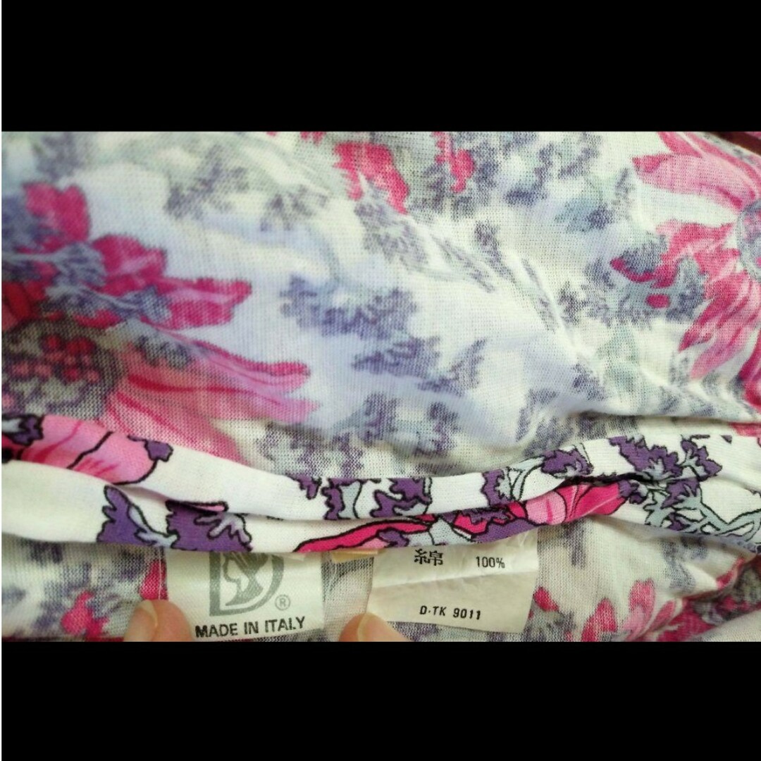 イタリア製♡花柄×ピンク系♡半袖♡お洒落カットソーorカーディガン レディースのトップス(カーディガン)の商品写真