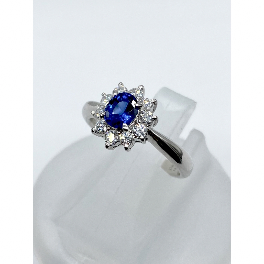 ブルーサファイア 0.82ct / ダイヤ0.35ct Pt900 リング レディースのアクセサリー(リング(指輪))の商品写真