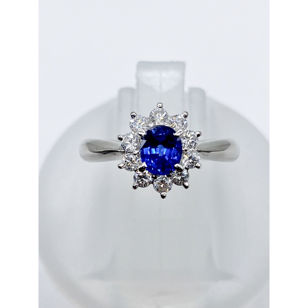 ブルーサファイア 0.82ct / ダイヤ0.35ct Pt900 リング レディースのアクセサリー(リング(指輪))の商品写真