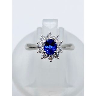 ブルーサファイア 0.82ct / ダイヤ0.35ct Pt900 リング(リング(指輪))