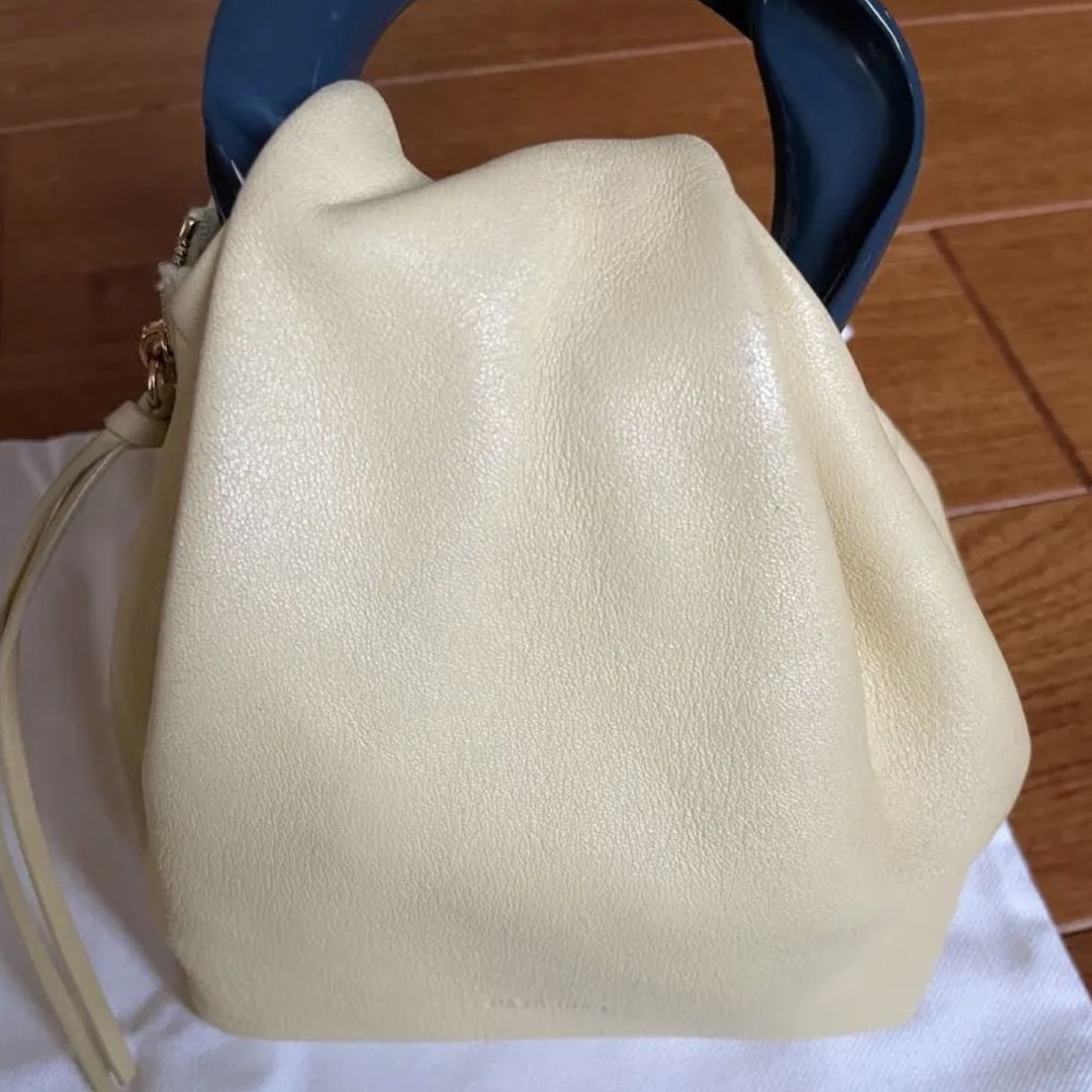 ジルサンダー jil sander クラッシュハンドルバッグ イエロー