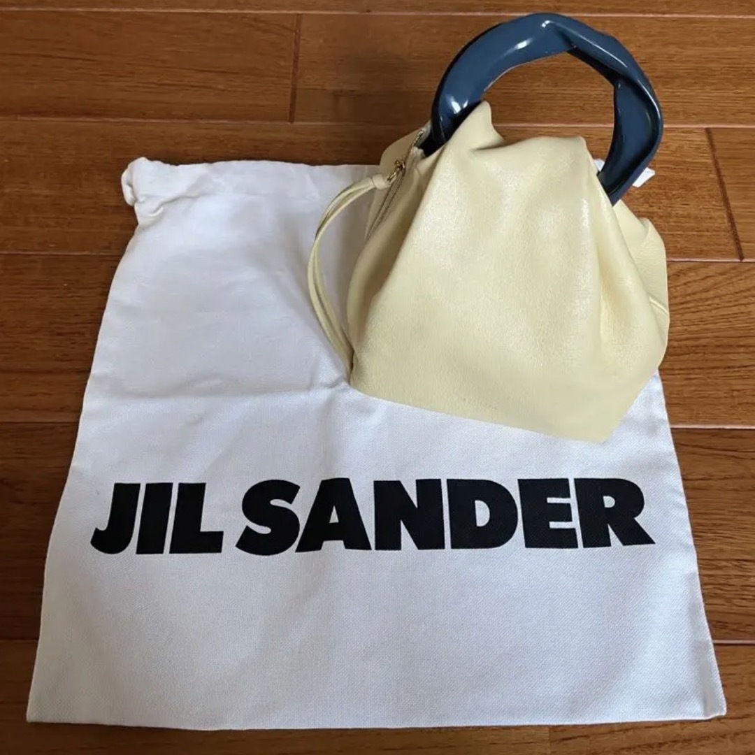 ジルサンダー jil sander クラッシュハンドルバッグ イエロー