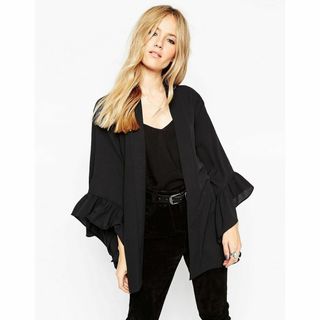 ASOS エイソス フリル キモノスリーブ シフォン ジャケット(その他)