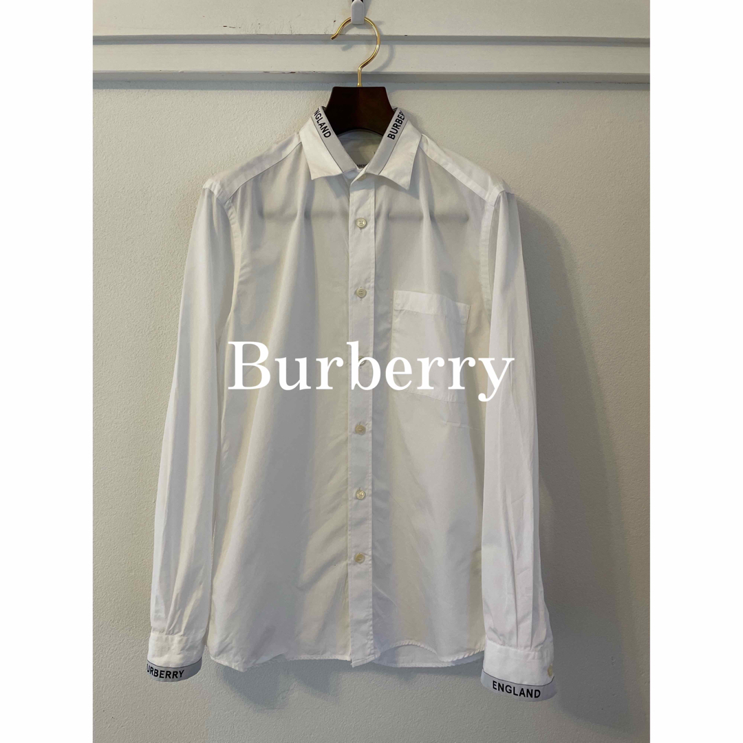 Burberry London England 長袖シャツ ネックロゴ-