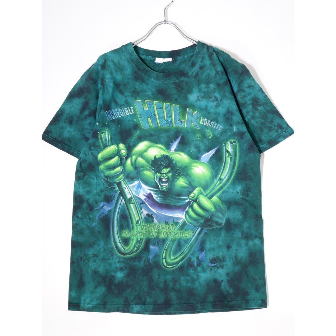 ユニバーサルスタジオUniversal Studios 90's 90年代 INCREDIBLE HULK COASTER ハルク タイダイ染めTシャツ【M程度(表記無し)】【MTSA72210】